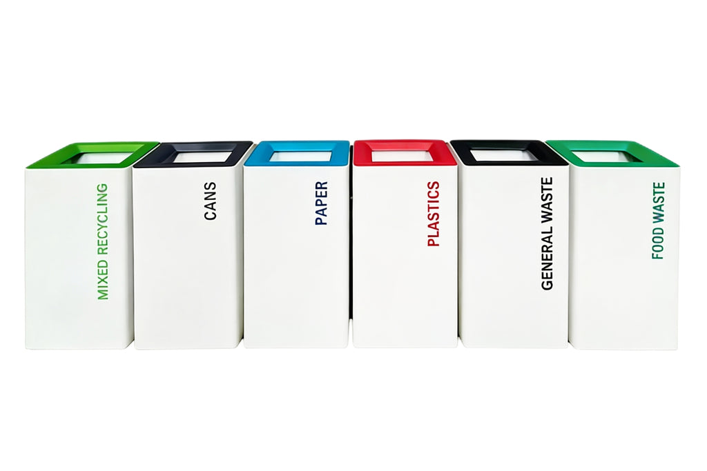 White Recycling Bin