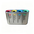 HY-0427005 Outdoor Four-Compartment Stainless Steel Trash Can