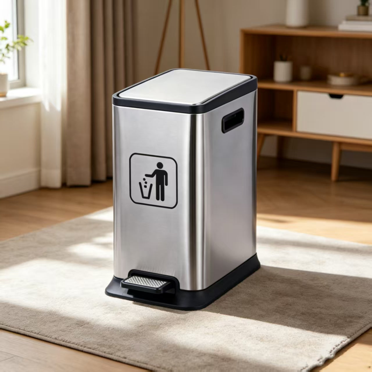 HU-0428005 Stainless Steel Trash Can