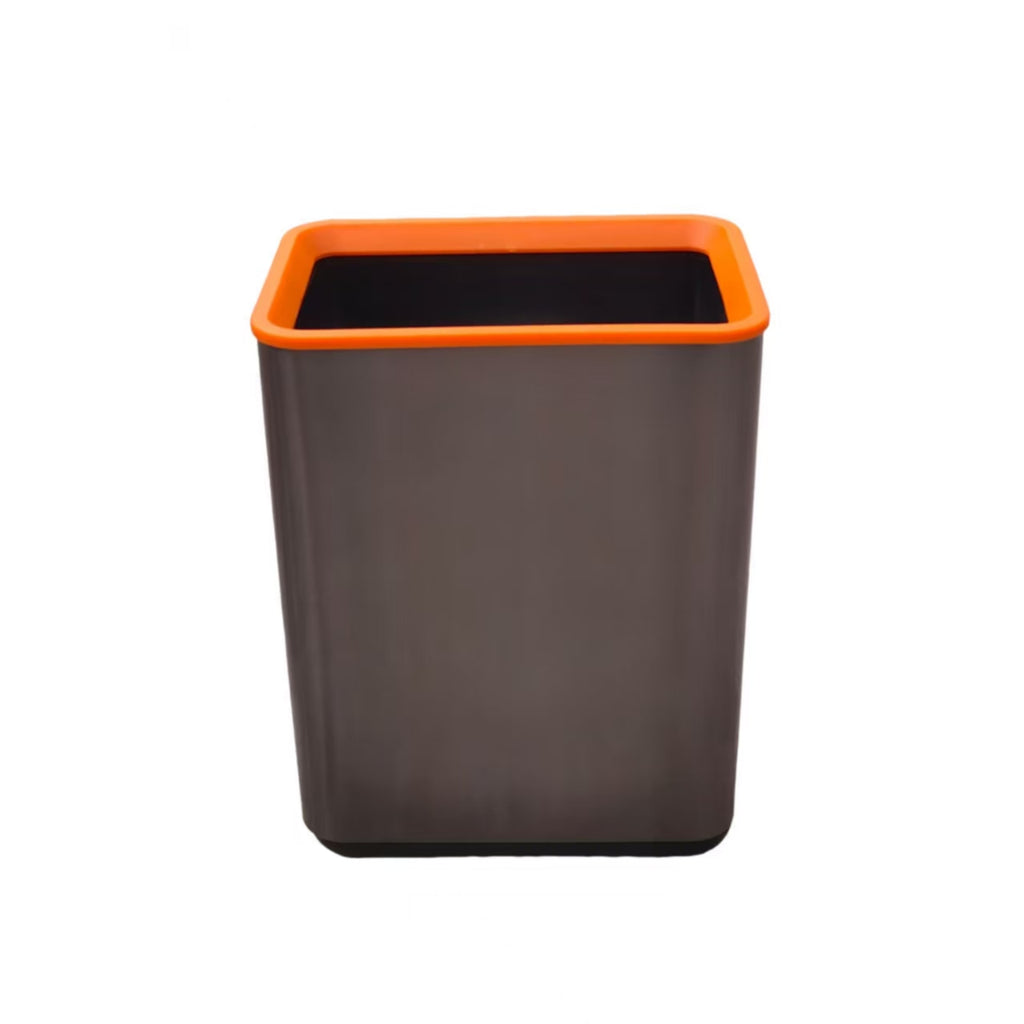HY-0429011 Square Stainless Steel Trash Can(With orange ring)