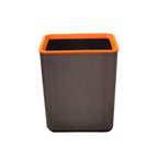 HY-0429011 Square Stainless Steel Trash Can(With orange ring)