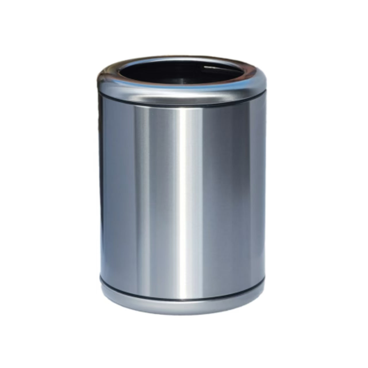 HY-0429007 Direct-dump Stainless Steel Trash Can(With steel ring)