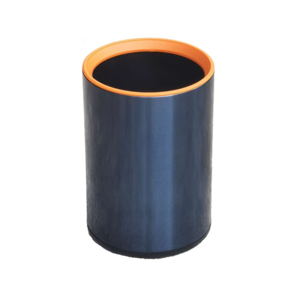 HY-0429004 Direct-dump Stainless Steel Trash Can(With orange ring)