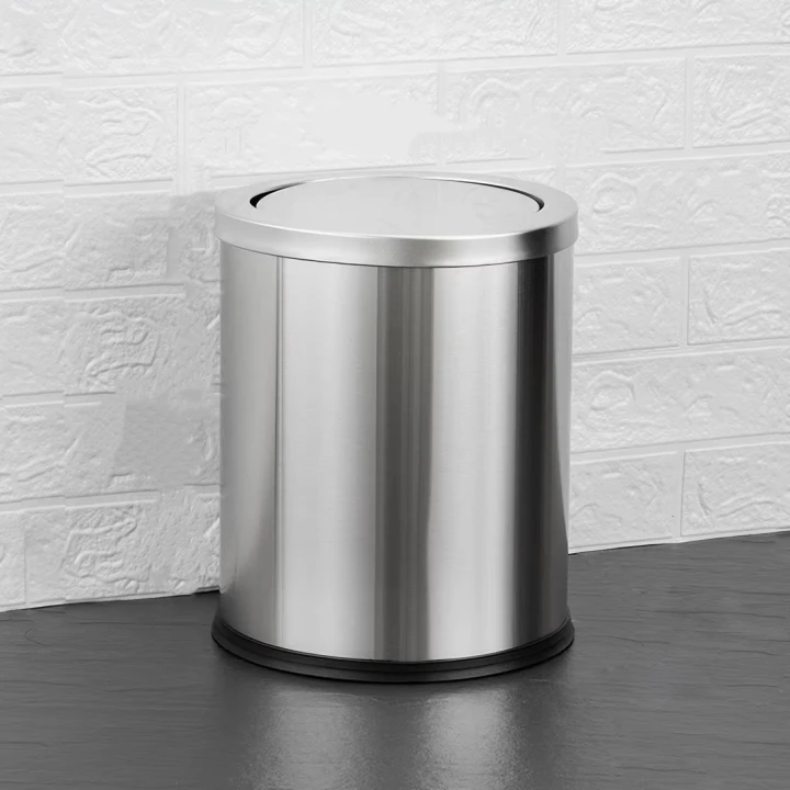 HY-0423004 Stainless Steel Flip Cover Trash Can