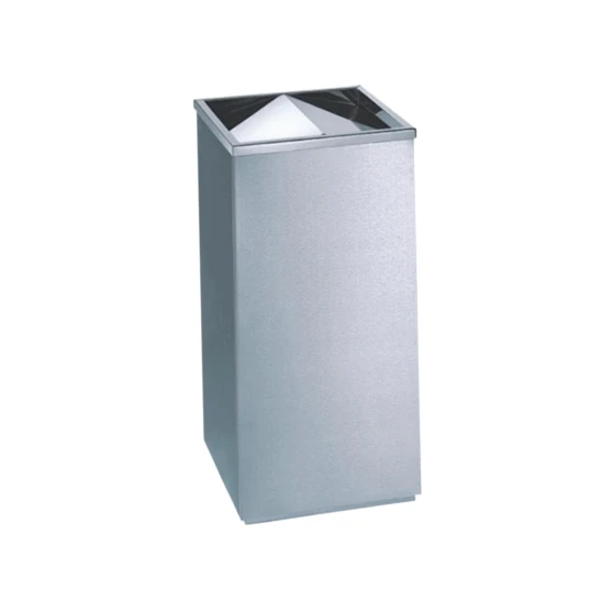 HY 0608001-Stainless Steel Flip-Top Trash Can
