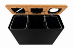 EcoBamboo Premium Three-compartment Recycling Bin