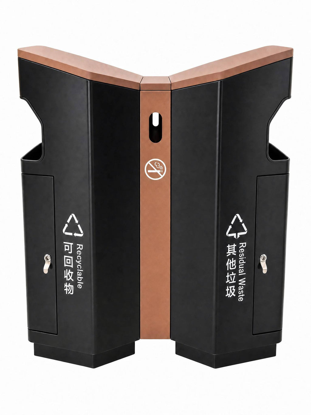 HY0260821-dual‑compartment waste‑sorting bin