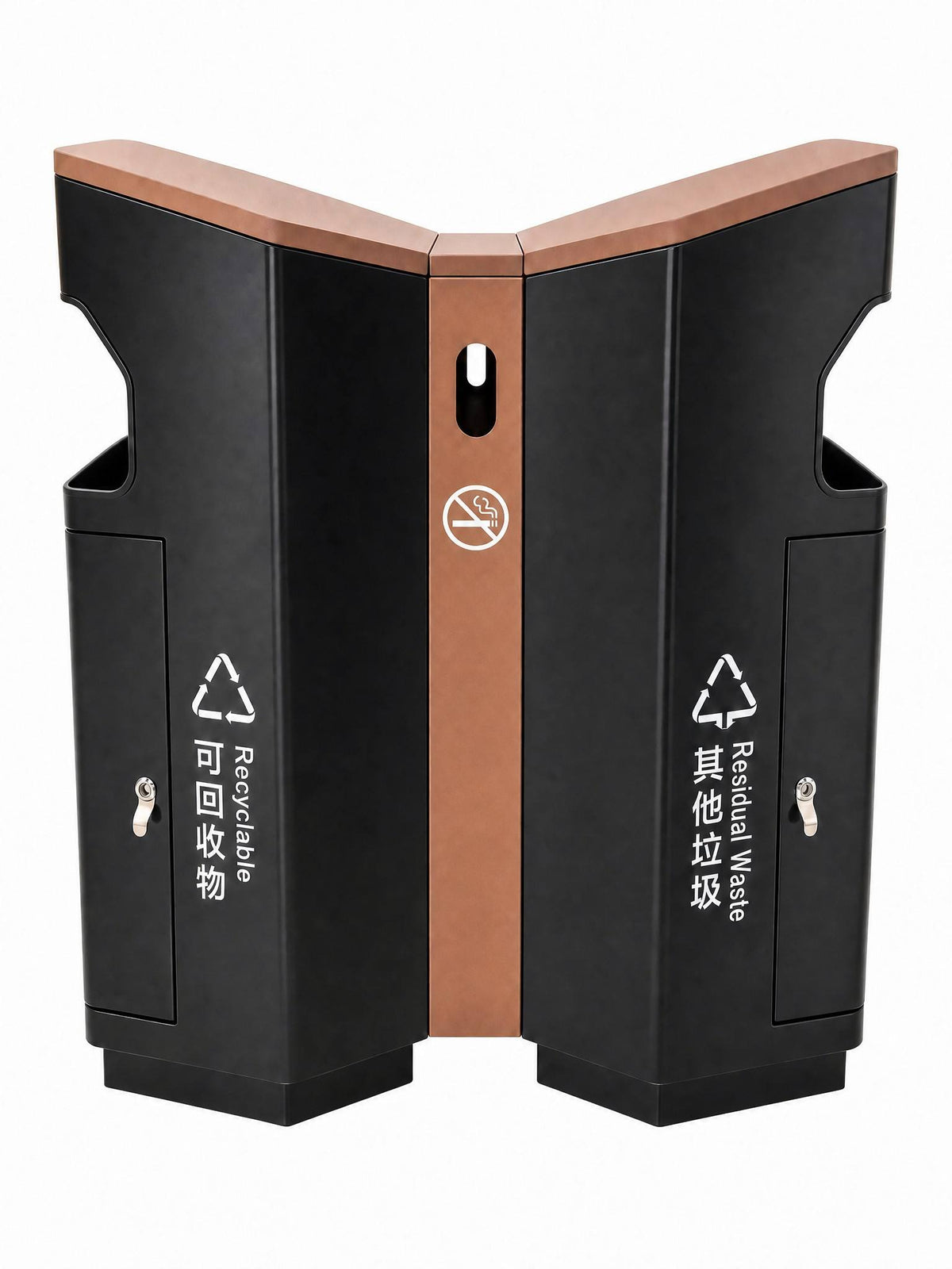 HY0260821-dual‑compartment waste‑sorting bin