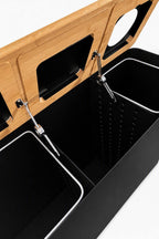 EcoBamboo Premium Three-compartment Recycling Bin