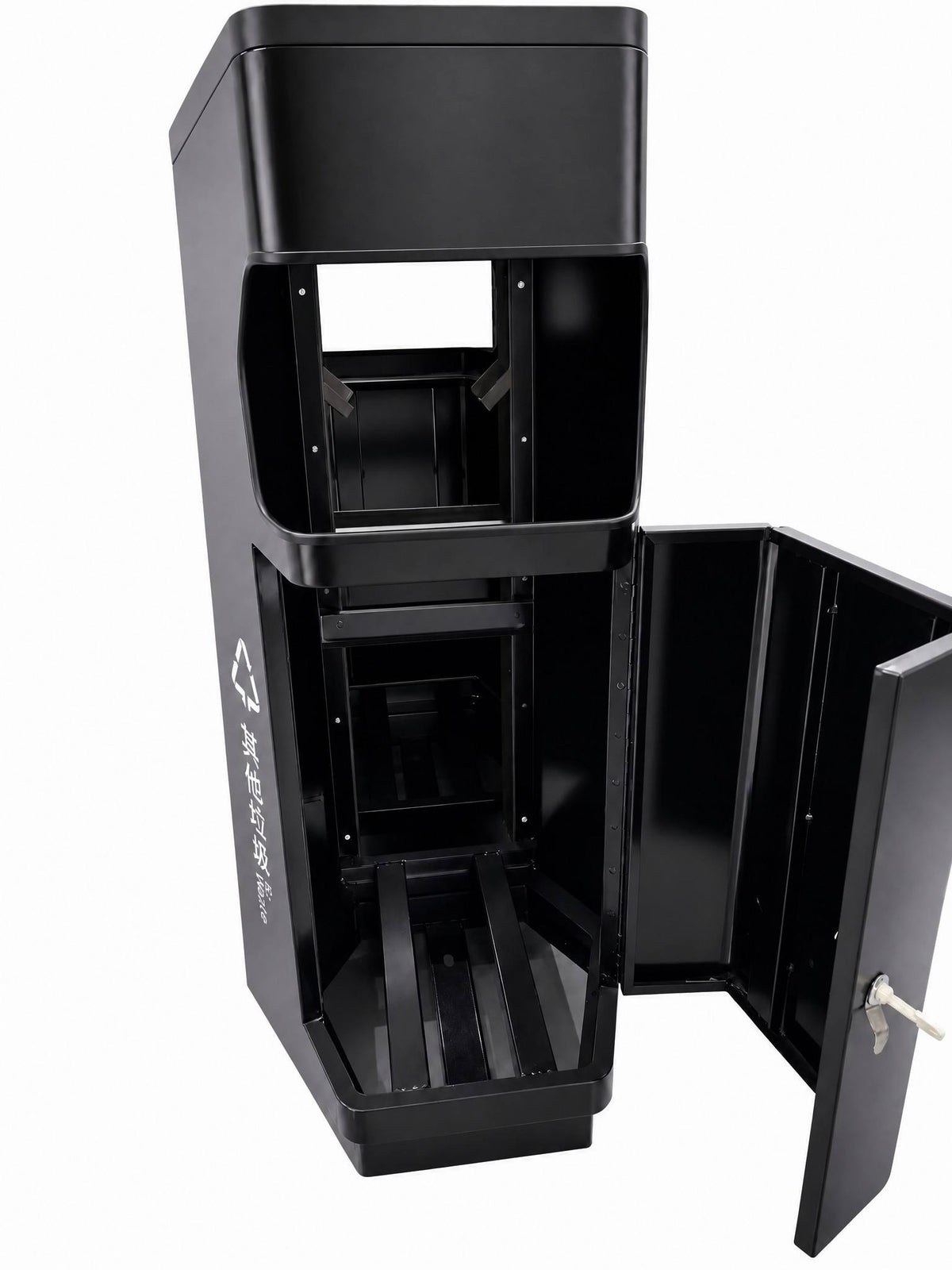 HY0260821-dual‑compartment waste‑sorting bin
