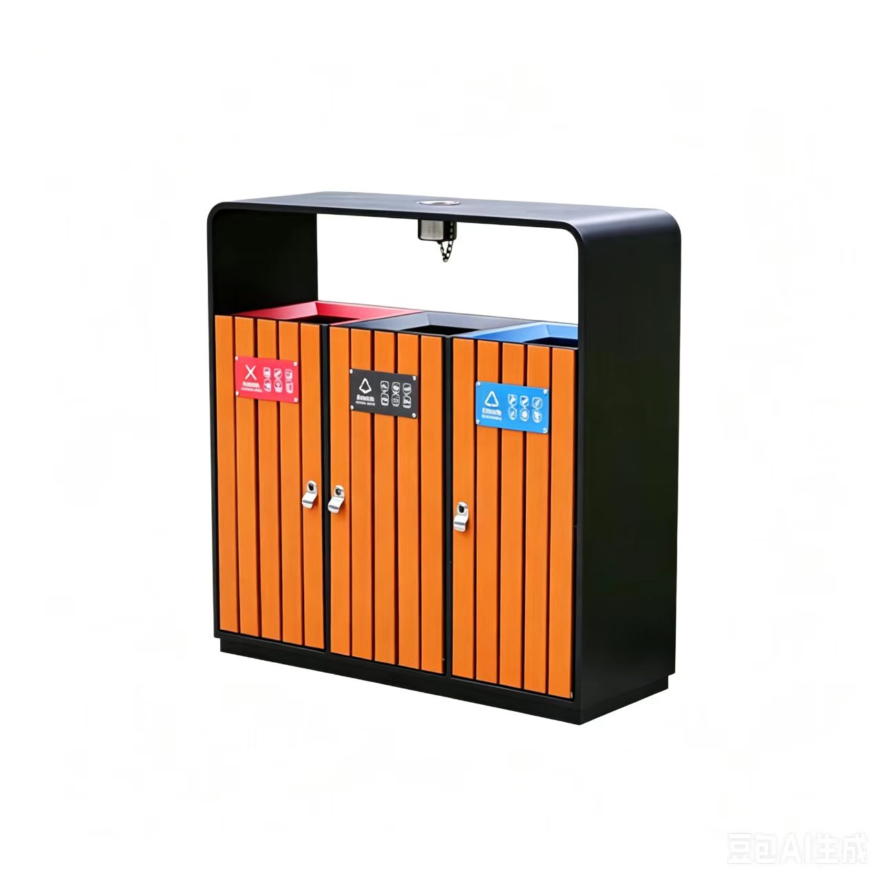 HY-0427004 Outdoor Stainless Steel Trash Can