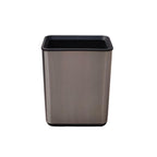 HY-0429010 Square Stainless Steel Trash Can(With black ring)