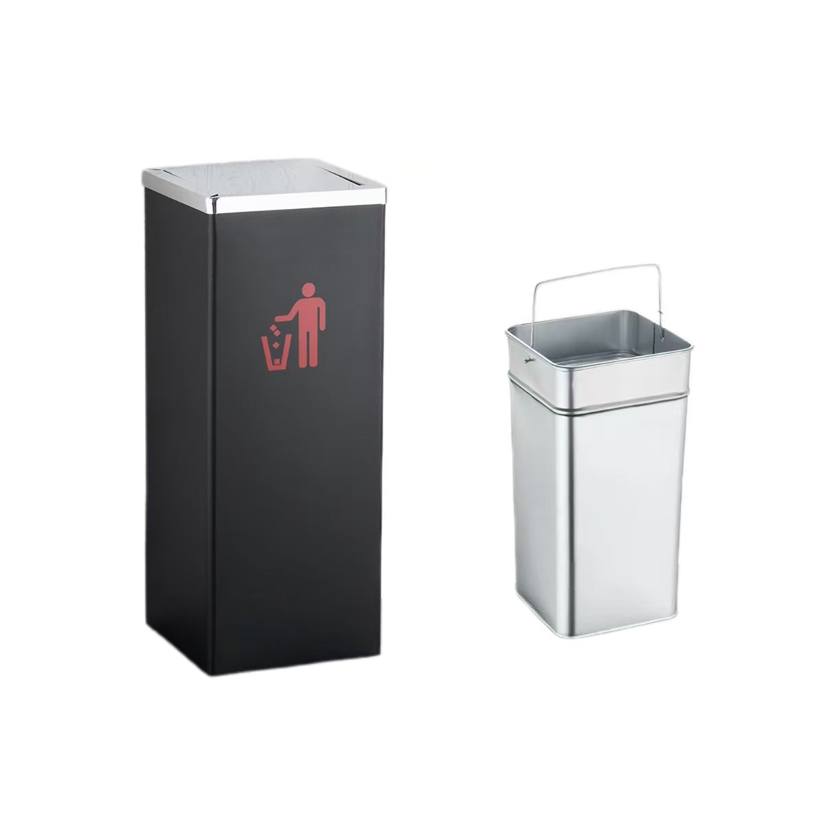 HY-0428011 Square Swing-Top Trash Can