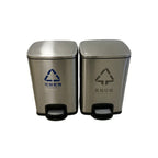 HY-0428006 Dual-compartment Stainless Steel Trash Can