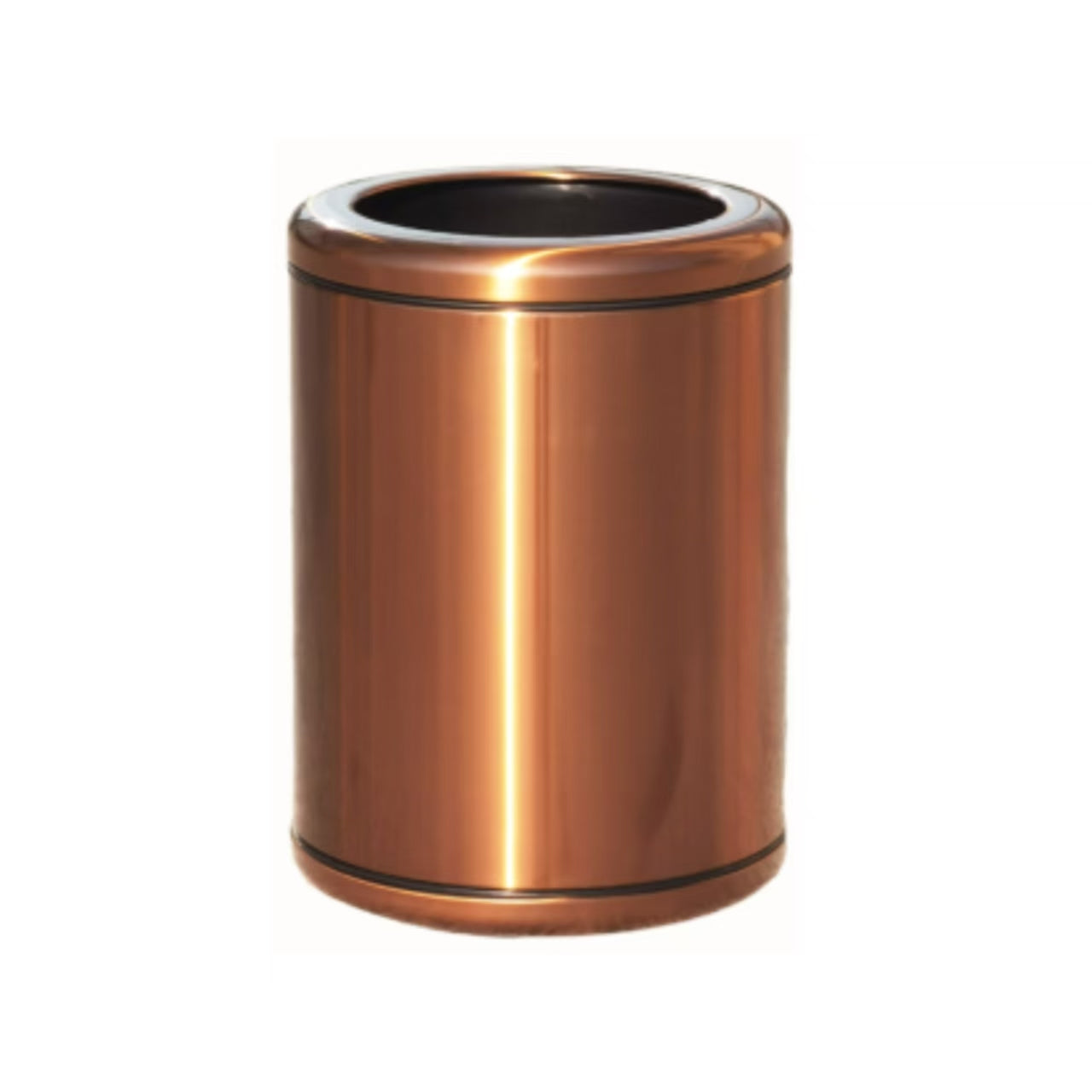 HY-0429008 Direct-dump Stainless Steel Trash Can(With color ring)