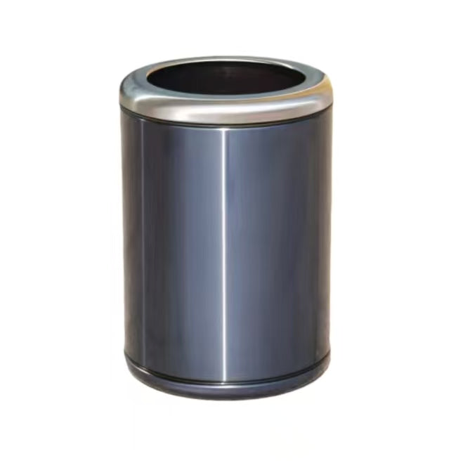 HY-0429007 Direct-dump Stainless Steel Trash Can(With steel ring)